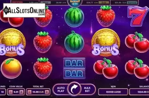 Reel screen. Fruits Fury from NetGame