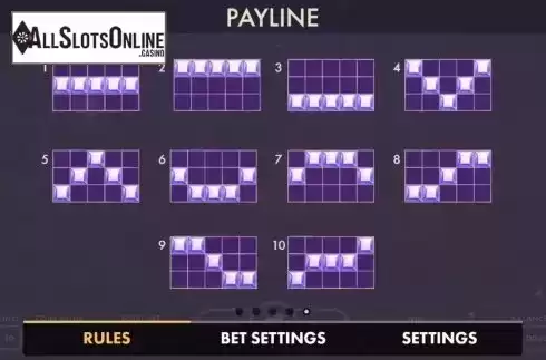 Paylines screen. Fruits Fury from NetGame