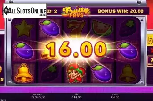 Win Screen 1. Fruity Pays from Inspired Gaming