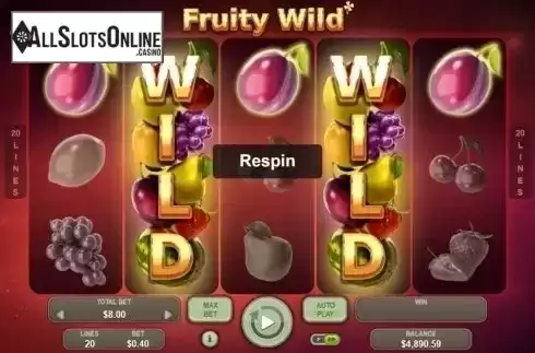 Respin Screen. Fruity Wild from Booongo