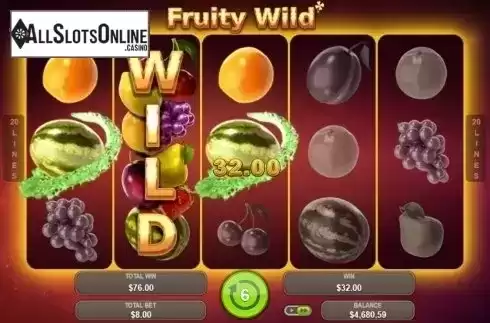 Free Spins Win Screen. Fruity Wild from Booongo