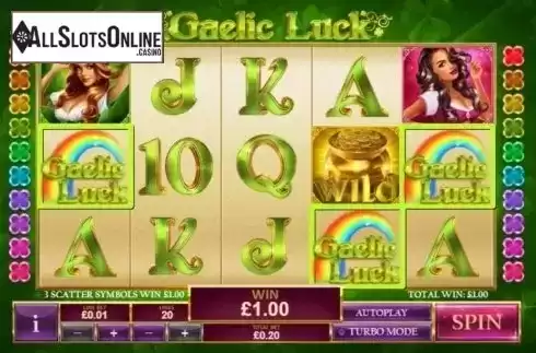 Win Screen 1. Gaelic Luck from Playtech