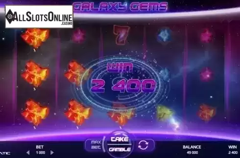 Win Screen. Galaxy Gems from Promatic Games
