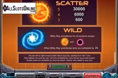 Screen4. Galacticons from Microgaming
