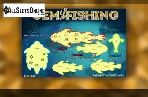 Game Screen. Gem Fishing from Betixon