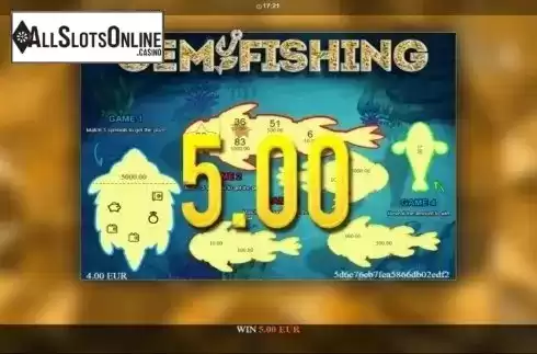 Win Screen. Gem Fishing from Betixon