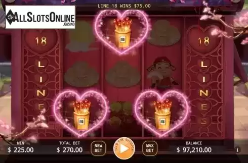 Win screen 3. God of Love from KA Gaming