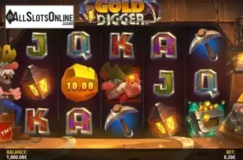 Reel Screen. Gold Digger from iSoftBet