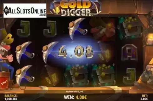 Win Screen 1. Gold Digger from iSoftBet