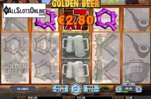 Win screen 3. Golden Beer from Nazionale Elettronica