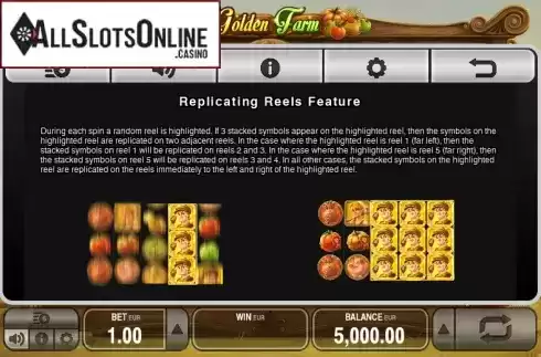 Paytable 4. Golden Farm from Push Gaming