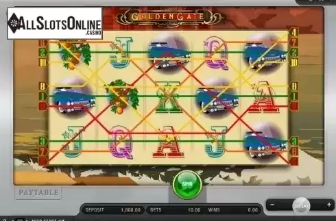 Game Workflow screen. Golden Gate from Merkur
