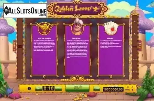 Screen4. Golden Lamp from BF games