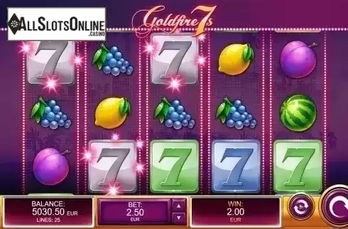 Win screen 2. Goldfire 7s from Kalamba Games