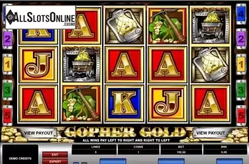 Screen3. Gopher Gold from Microgaming