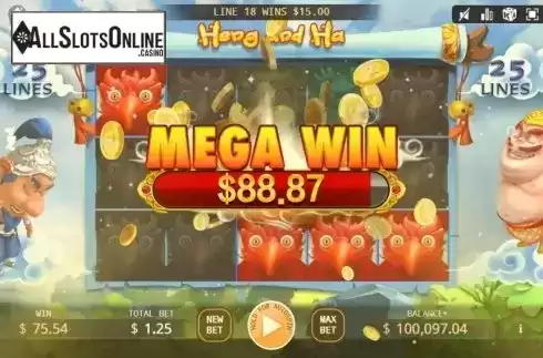 Win screen 1. Heng and Ha from KA Gaming