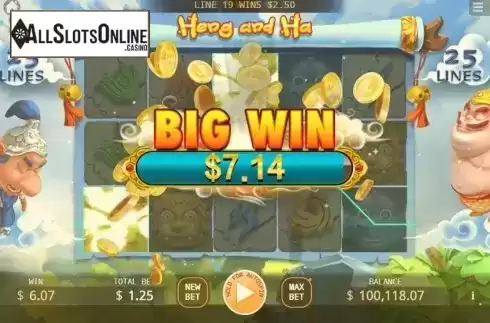 Win screen 3. Heng and Ha from KA Gaming