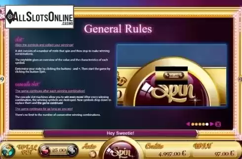 General Rules. Hey Sweetie from GAMING1