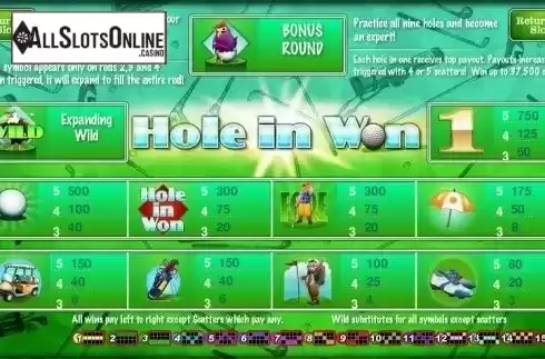 Screen2. Hole in Won from Rival Gaming