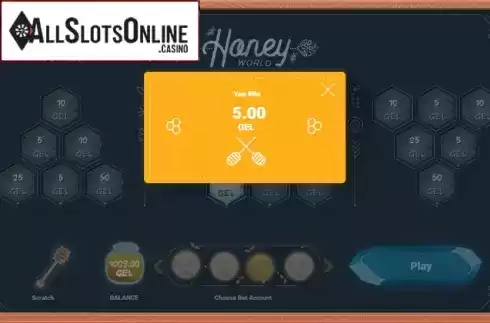Win Screen. Honey World from Smartsoft Gaming