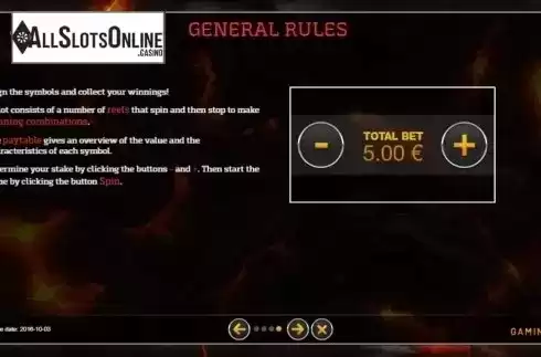 General Rules. Hot Fever 2 from GAMING1