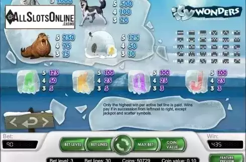 Screen5. Icy Wonders from NetEnt