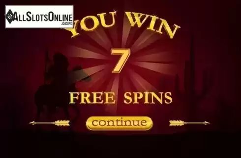 Free Spins screen. Indian Gold from Thunderspin