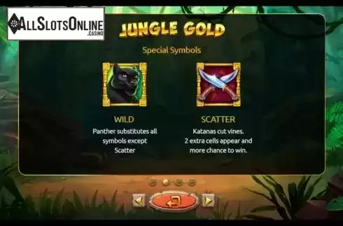 Special Symbols Screen. Jungle Gold from Onlyplay