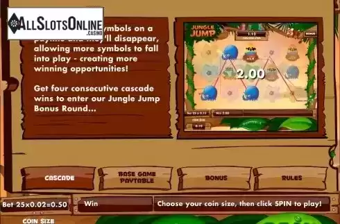 Paytable 2. Jungle Jump from Gamesys