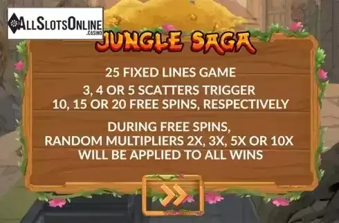 Intro screen. Jungle Saga from Maverick