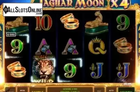 Wild Win screen. Jaguar Moon from Novomatic