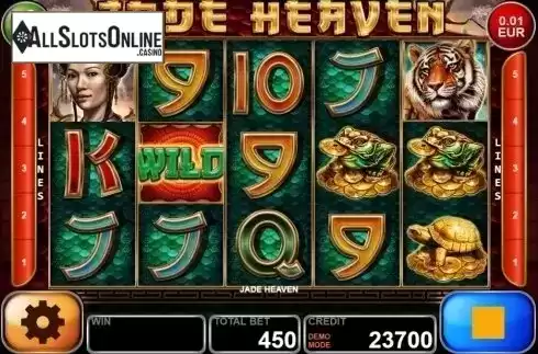 Wild Win screen. Jade Heaven from Casino Technology