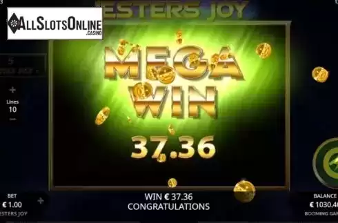 Mega Win. Jesters Joy from Booming Games