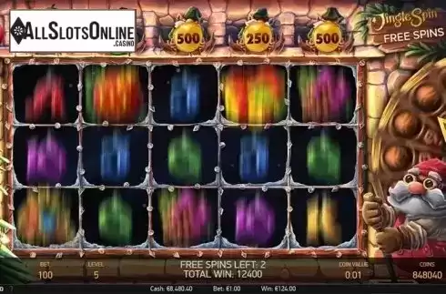 Free spins screen. Jingle Spin from NetEnt