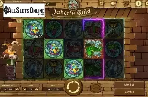 Win screen. Joker's Wild from Booming Games