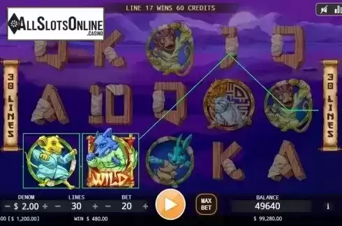 Wild Win screen. KungFu Kash from KA Gaming