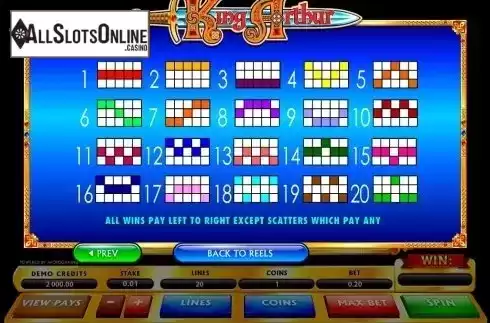 Screen4. King Arthur (Microgaming) from Microgaming