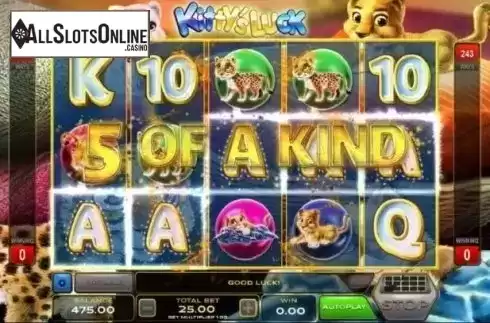 5 of a Kind. Kitty's Luck from Xplosive Slots Group