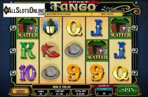Win Screen 2. Lucky Tango from Leander Games