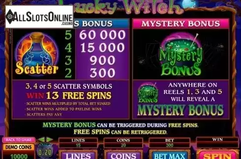 Screen2. Lucky Witch (Microgaming) from Microgaming