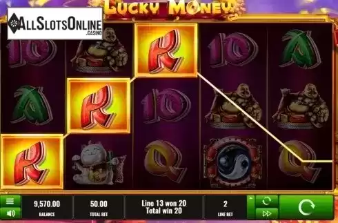 Win screen. Lucky money from Platipus