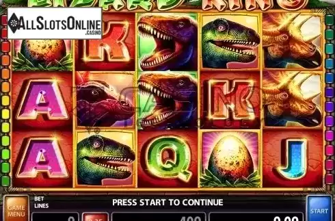 Win Screen . Lizard King from Casino Technology