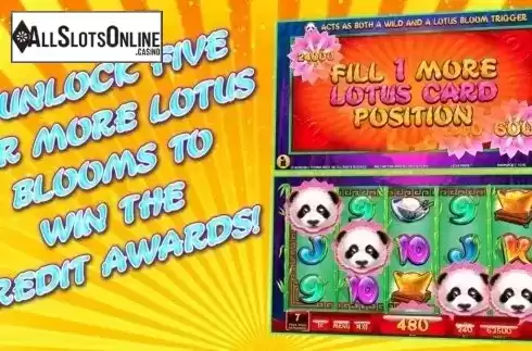 Free spins screen 2. Lotus Panda from Incredible Technologies
