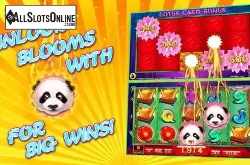 Free spins screen 4. Lotus Panda from Incredible Technologies
