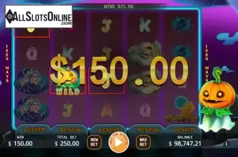 Win screen 3. Pumpkin Win from KA Gaming