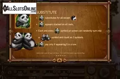 Paytable 1. Panda Panda from Habanero