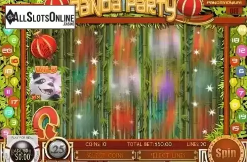 Game Workflow screen. Panda Party from Rival Gaming