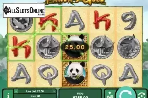 Wild Win screen. Panda's Gold (RTG) from RTG