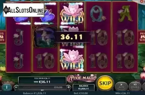 Win Screen. Pixie Magic from Nucleus Gaming