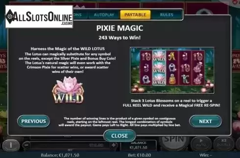 Features 1. Pixie Magic from Nucleus Gaming